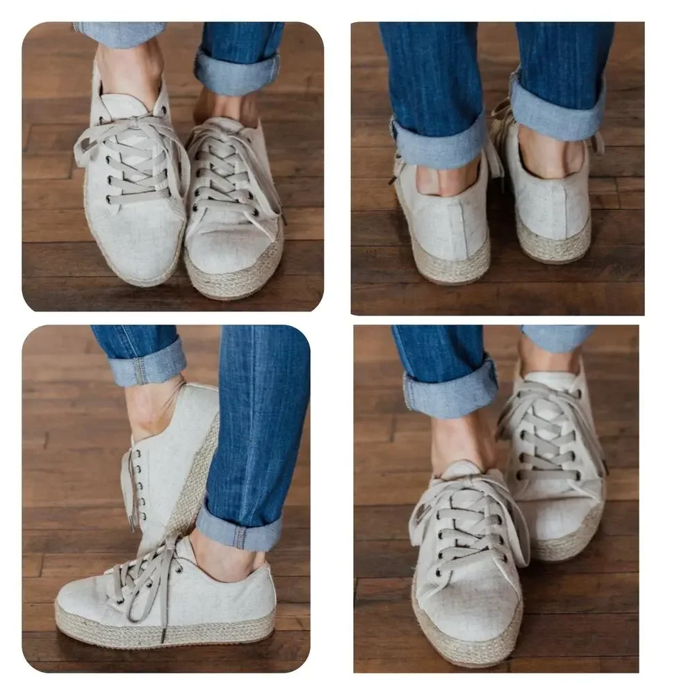 NOT RATED Mateo Cream Natural Canvas Espadrille Platform Sneaker 8